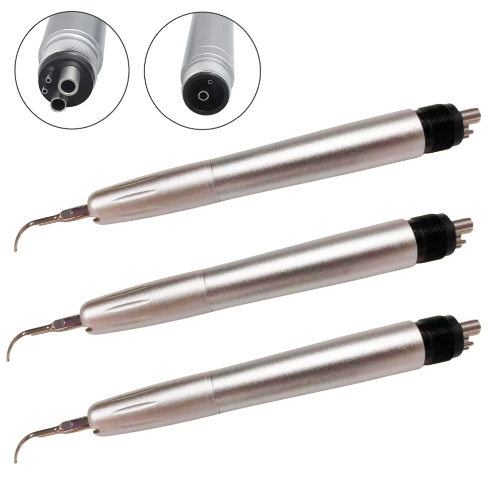 2/4 Holes Dental Ultrasonic Air Scaler Handpiece With 3 Tips Dentistry Teeth Whitening Cleaner Dentist Lab Clinic Teeth Cleaning