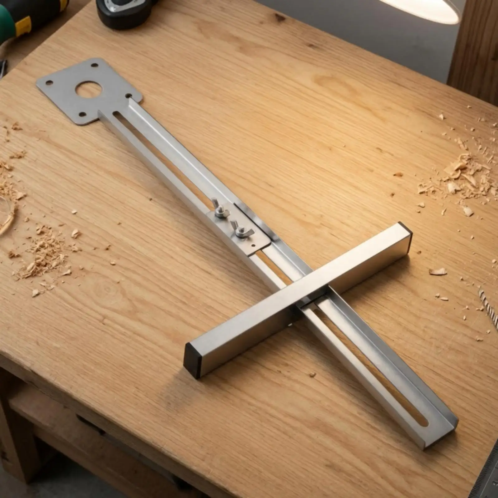 Adjustable Slotted Rail Router Fence Stainless Steel Trimmer Locat Guide for Consistent Workshop Carpentry Cuts view 3