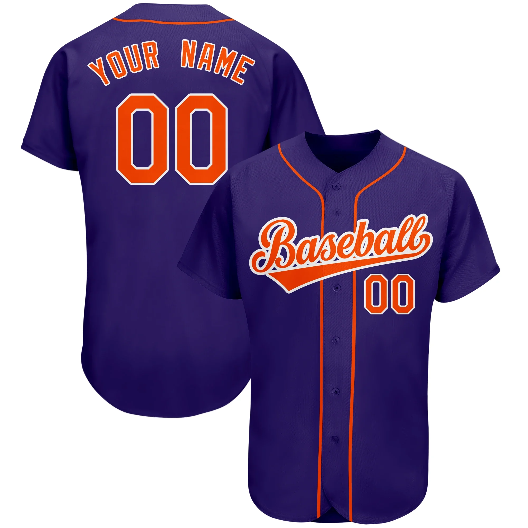 Custom Baseball Jersey Full Sublimated Team Name/Numbers Make Your Own Softball V-neck Shirts for Men/Kids Outdoor Game Big size