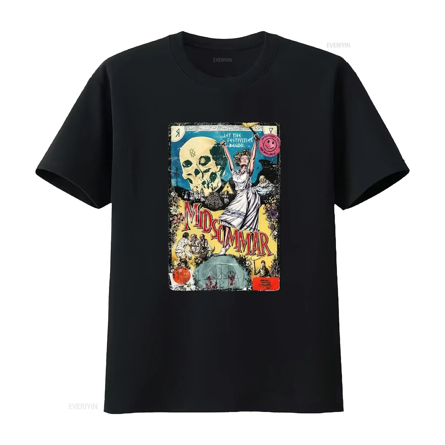 2019 Midsommar Art Horror Movie T Shirt for Fan S 5XL vintage Washed homme Versatile streetwear Casual Stylish Stretched