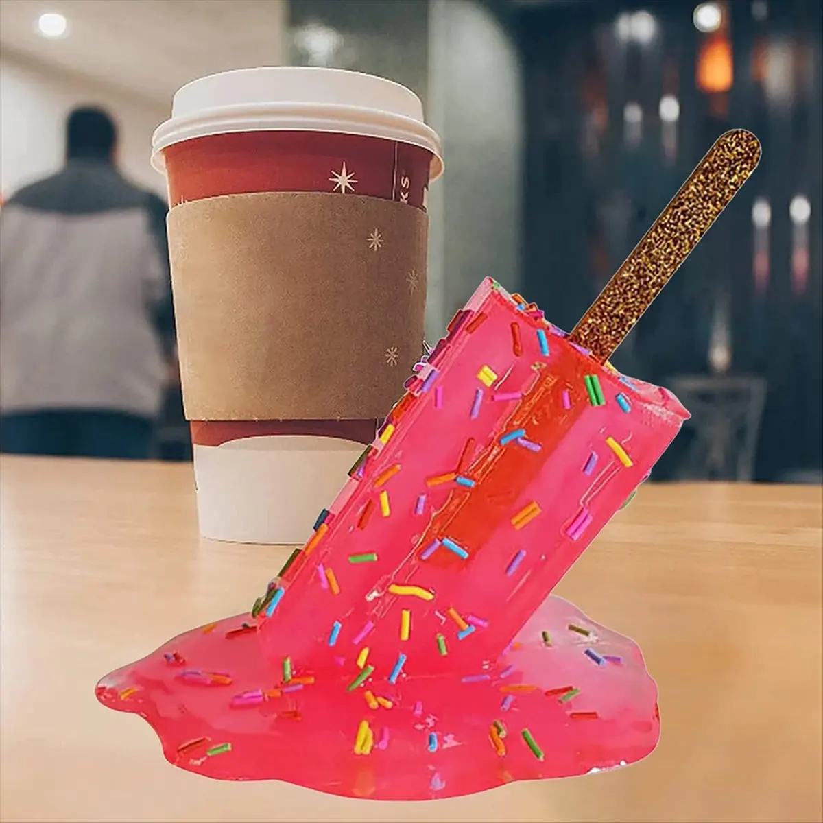 A20I Melting Sculpture, Melting Ice Cream Resin Ornaments, Summer Cool Lollipop Crafts, Summer Beach Cool,B - view 5