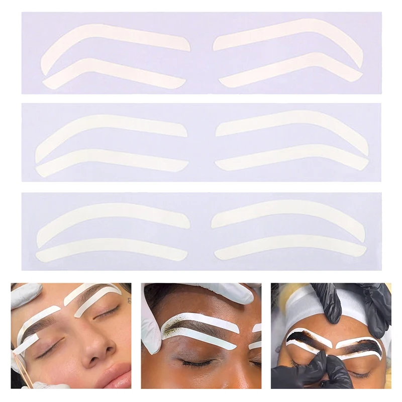 10Pairs Eyebrow Stencil Sticker Brow Shape Tape Microblading Eyebrow Auxiliary Sticker For Brow Position