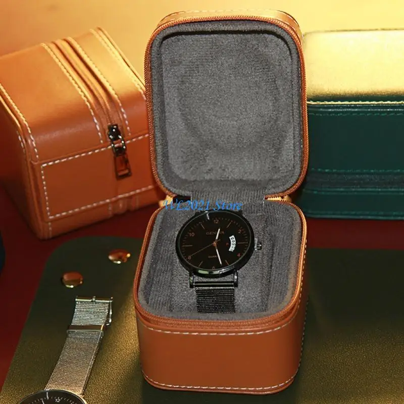 G5GC 가죽 시계 선물 상자 케이스 여행용 시계 보관용 단일 시계