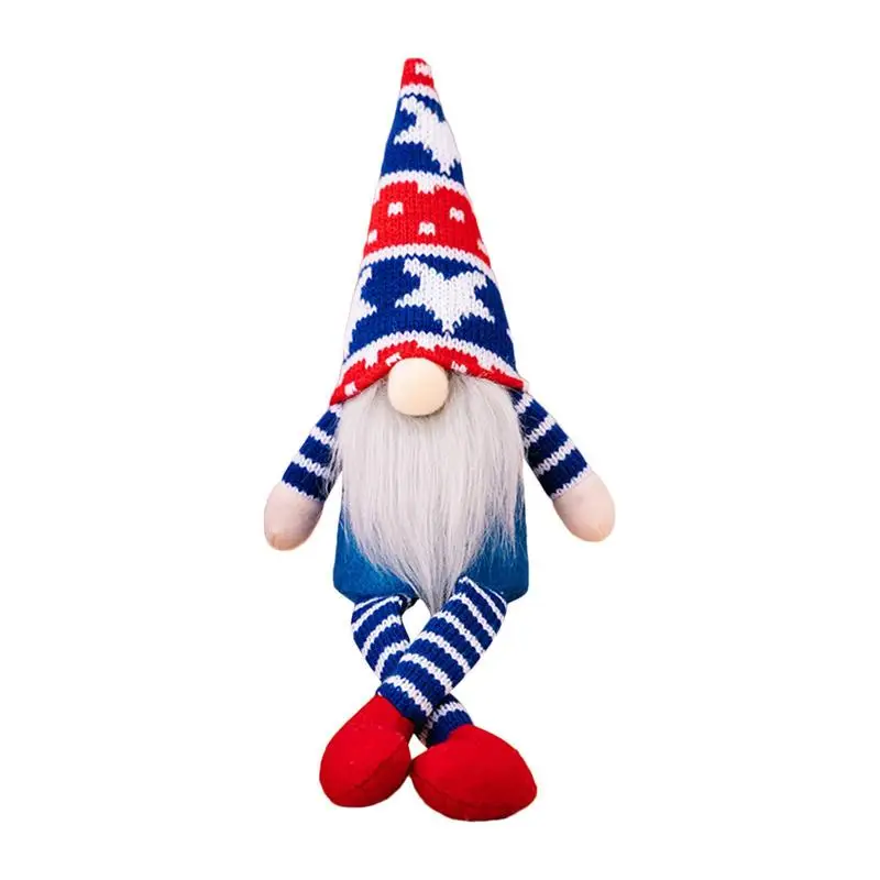 4th Of July Gnome Decor Mr & Mrs. Patriotic Gnomes Plush Decorations Table Ornaments Gift For Independence Day Presidents Day