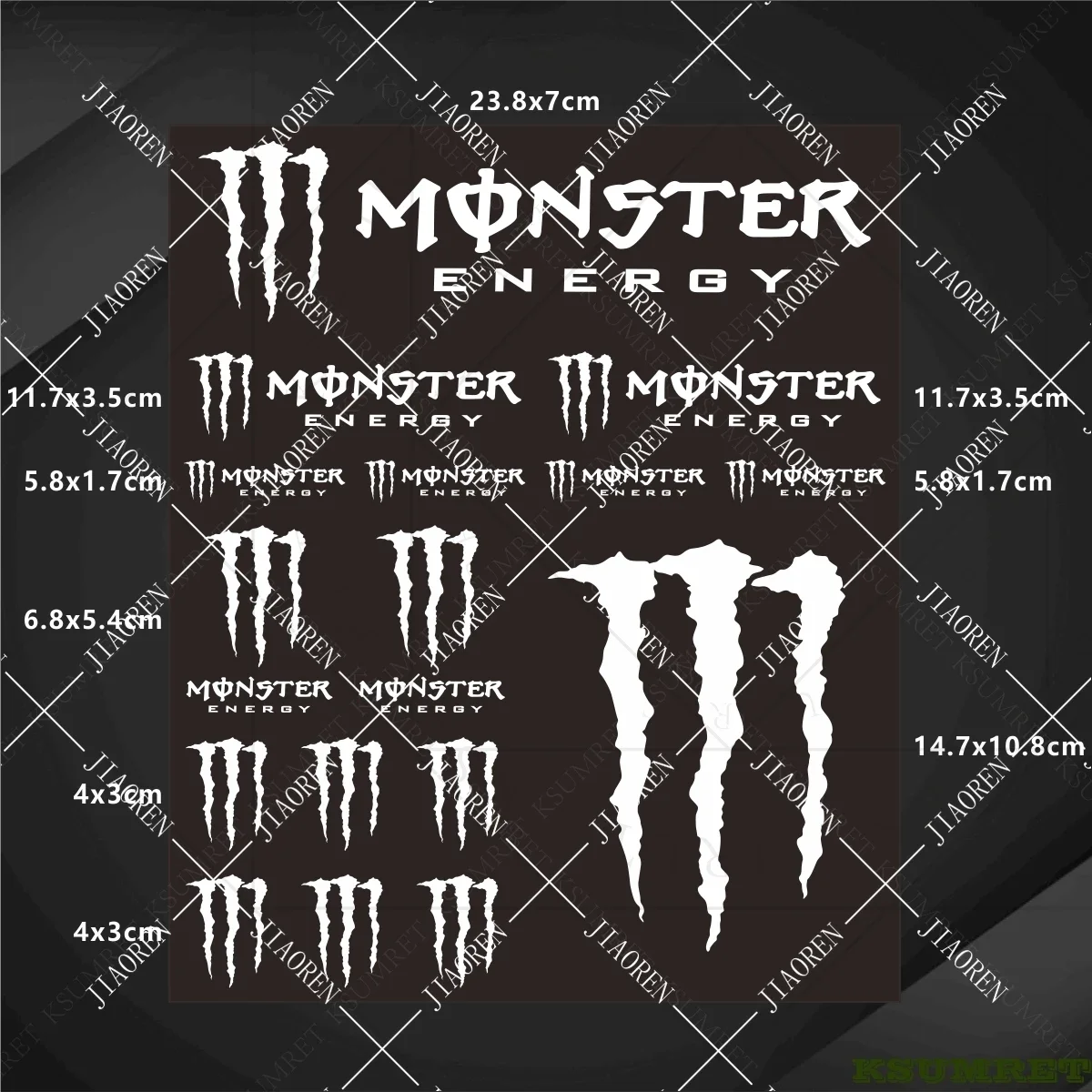 

For Monster Energy Motorcycle Stickers Decomanía Emblema Helco Waterproof
