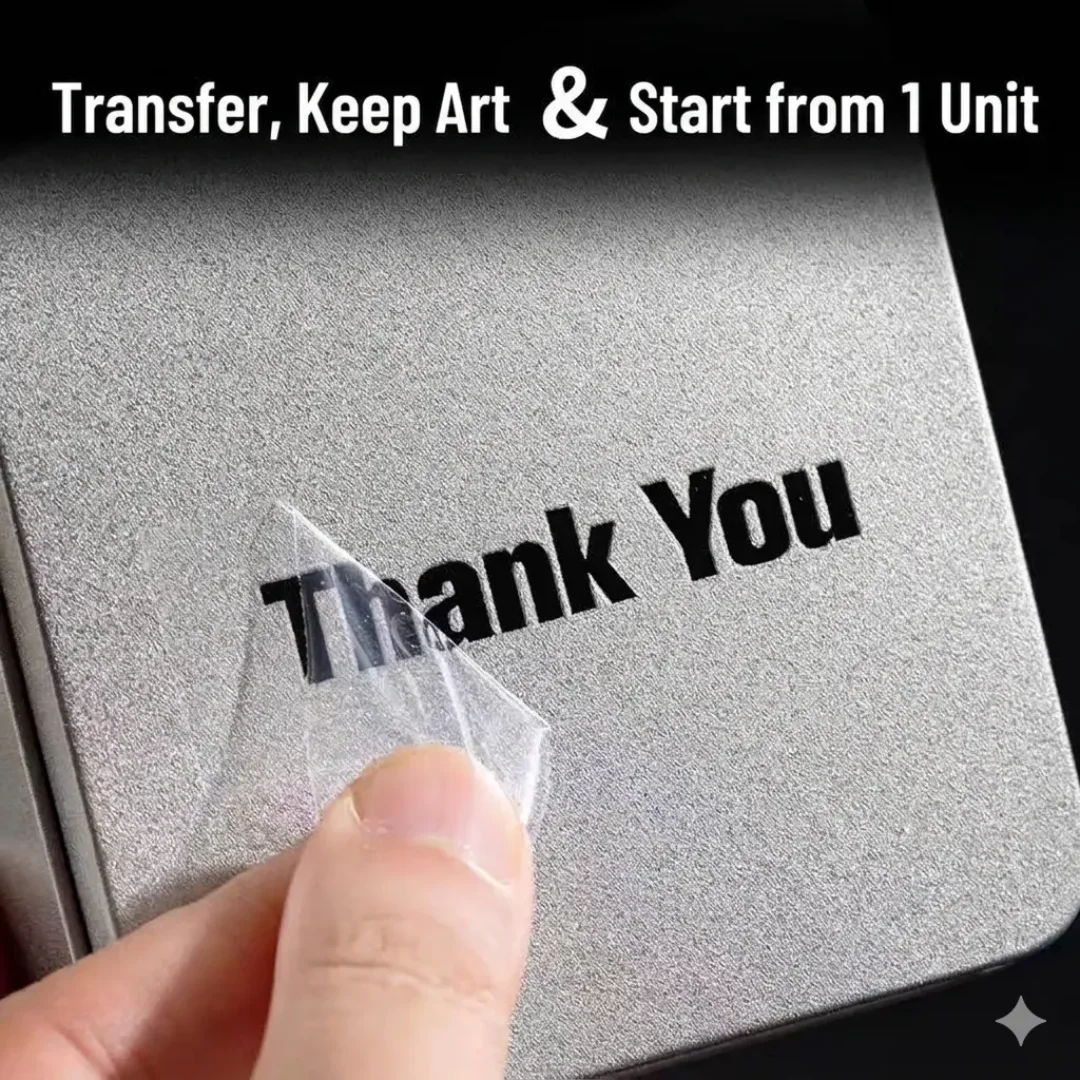 UV Transfer Sticker Logo Trademark Hollow Lettering Crystal Label - Customizable Photoluminescent Decal for Business