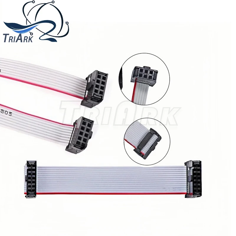 1Pcs 2.54mm Pitch JTAG ISP Gray Flat Ribbon Data Cable FC-6/8/10/12/14/16/18/20/24/26/30/34/40/50 Pin FOR DC3 F/F IDC Box Header