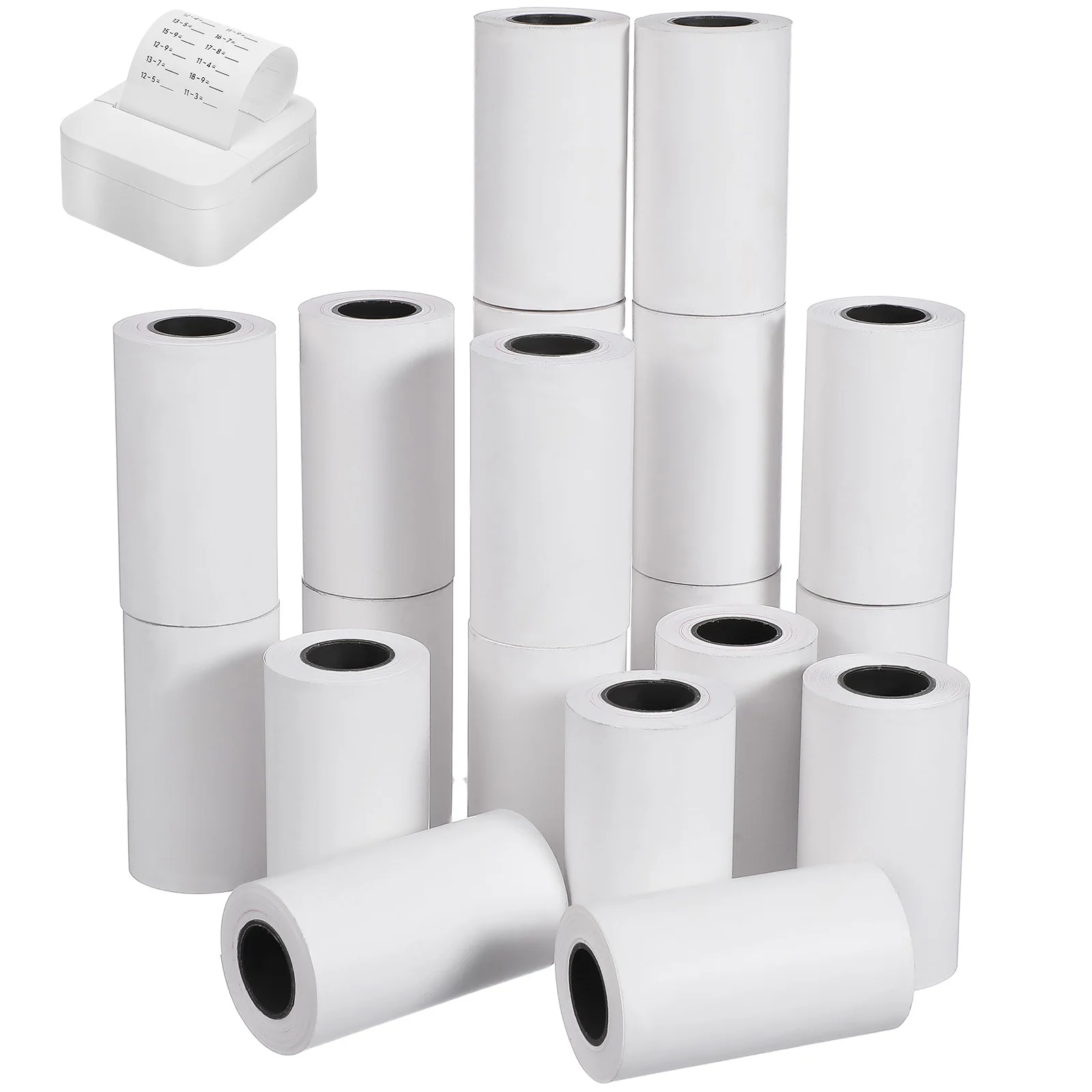 20 قطعة من لفات الورق الحرارية قابلة للطباعة بشكل سلس لآلة بطاقة الائتمان ماكينة تسجيل النقدية متعددة الأغراض حتى مكتب لفة #6