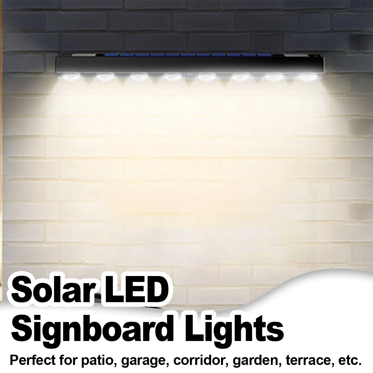 

Pop Led Solar Wall Light Cool White\Warm White Waterproof Lights Outdoor Wall-mounted Street External Lamp With Intelligent Cont