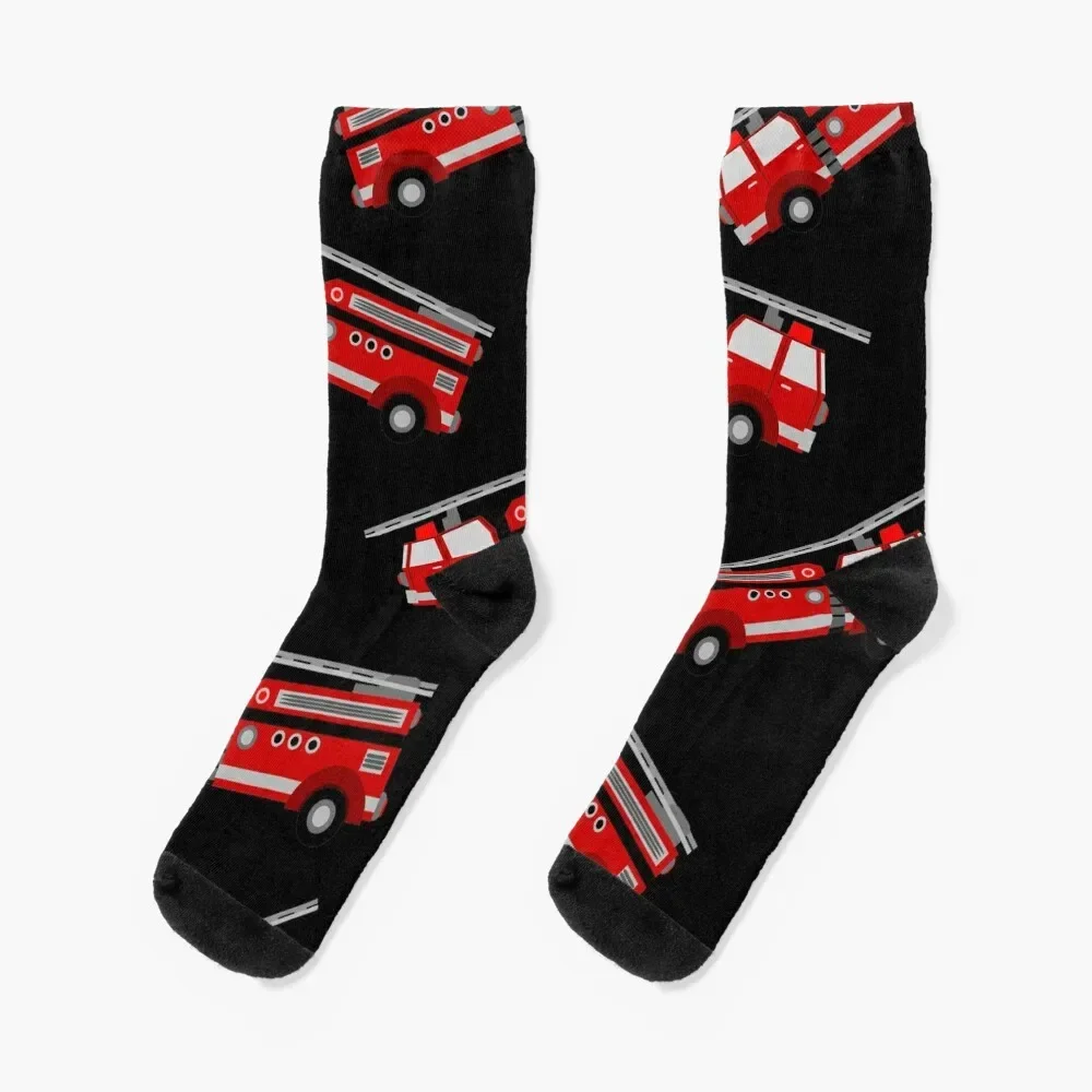 Fire truck Socks happy Hiking boots sports and leisure Women's Socks Men's