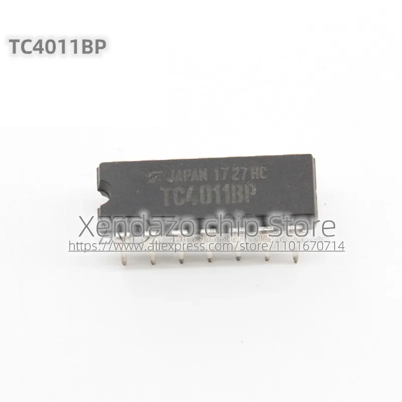10pcs/lot TC4011BP TC4011 DIP14 Inline package Four way 2-input NAND gate Logic chip