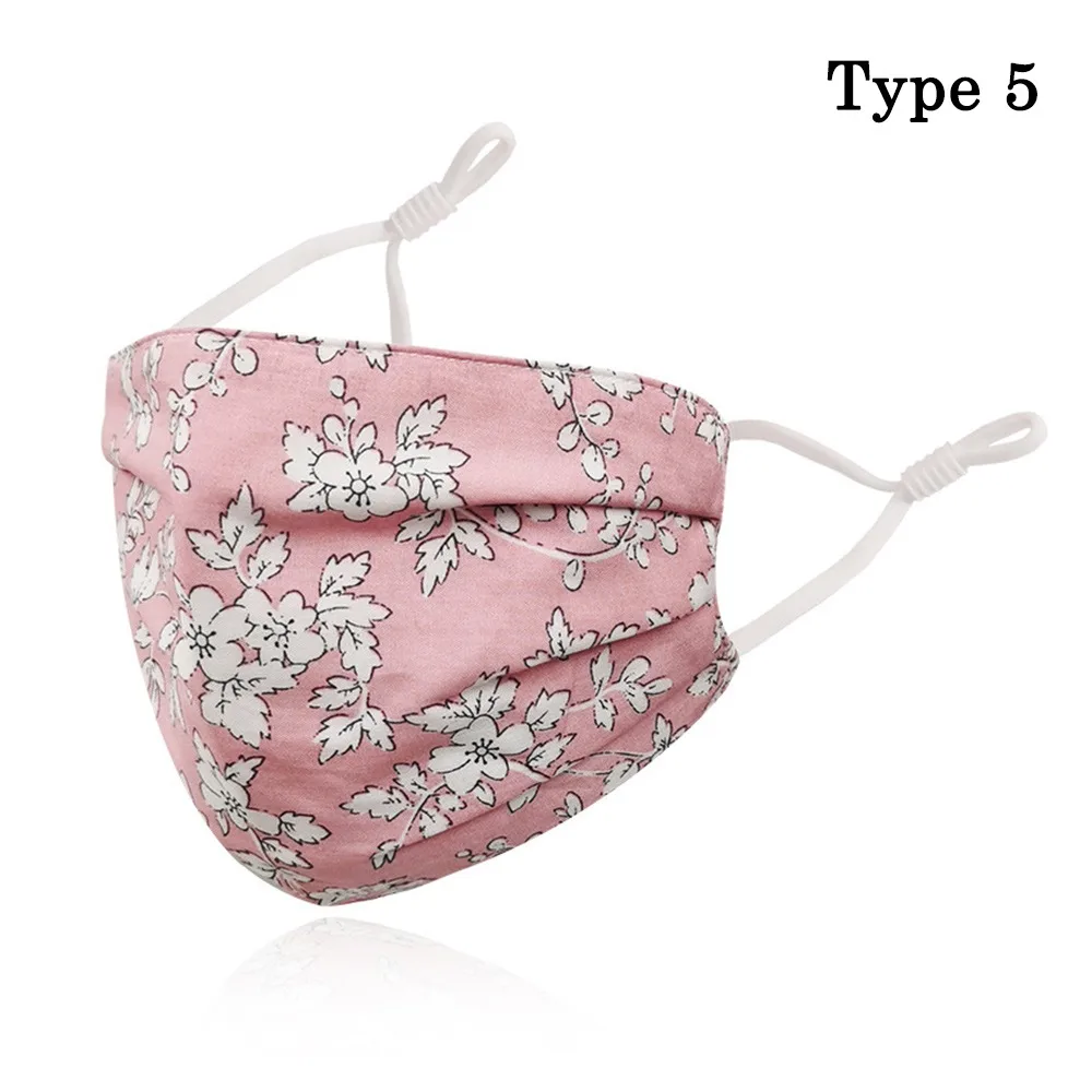 

Fashion Breathable Cotton Printing Mask Anti-UV Reusable Breathable Face Mask Washable Skin-Friendly Anti-sun Mask Unisex