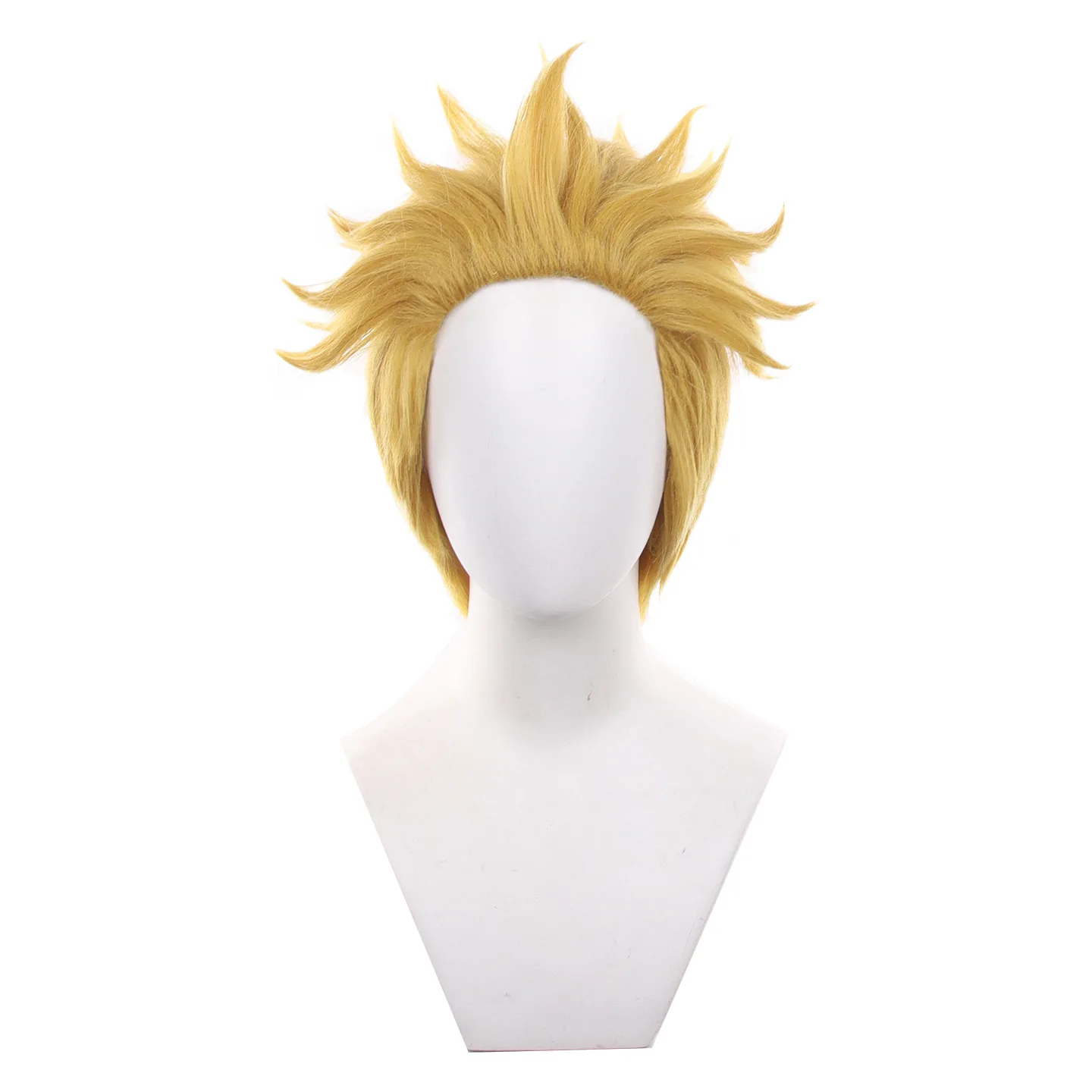 Peruka Cosplay Anime Gachiakuta Enjin Blond Żółta Krótka Kolczasta Peruka dla Kobiet i Mężczyzn Zespół Akuta Festiwal Karnawałowa Peruka Odporna na Ciepło