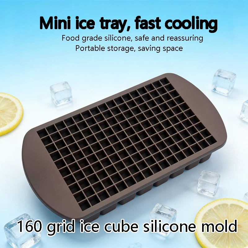 1PC/2PCS  Ice Making Box Silicone Small Ice Tray Broken Ice Cube Mold Frozen Ice Box Ice Molding Ice Artifact Mini