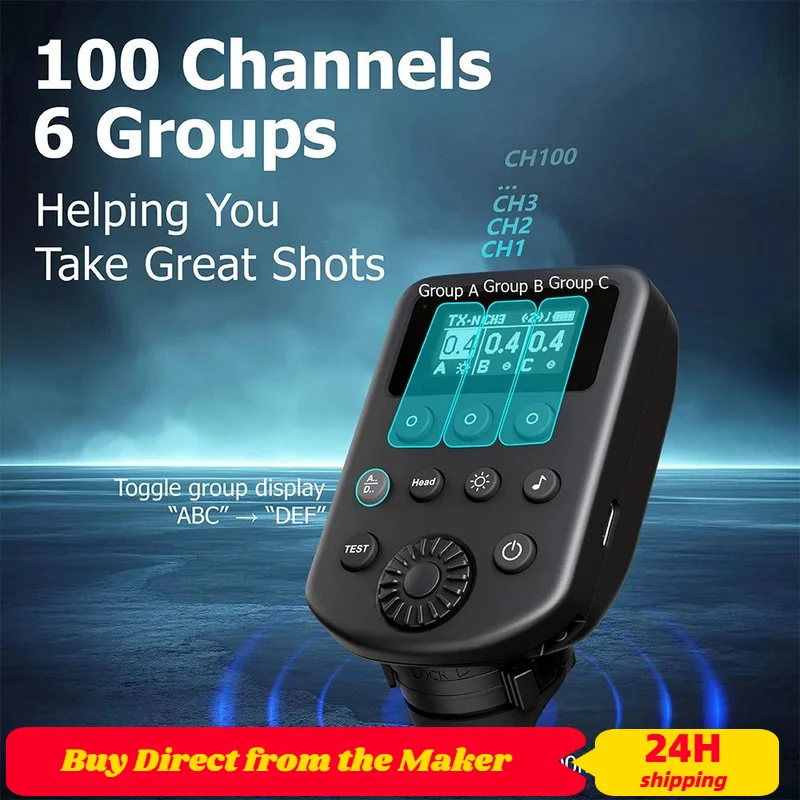 

AODELAN Wireless Flash Trigger E7,work for Profoto A2 A10 A1X B1X B2 B3 B10 D2 D3 Pro10 Pro11, Replace Profoto Connect Pro