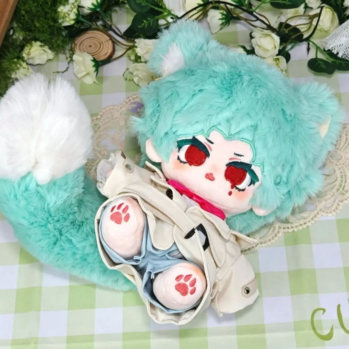20cm New Genshin Impact Il Dottore The Doctor  Plush Doll Stuffed Cotton Doll Dress Up Doll Cute Birthday Gift view 4