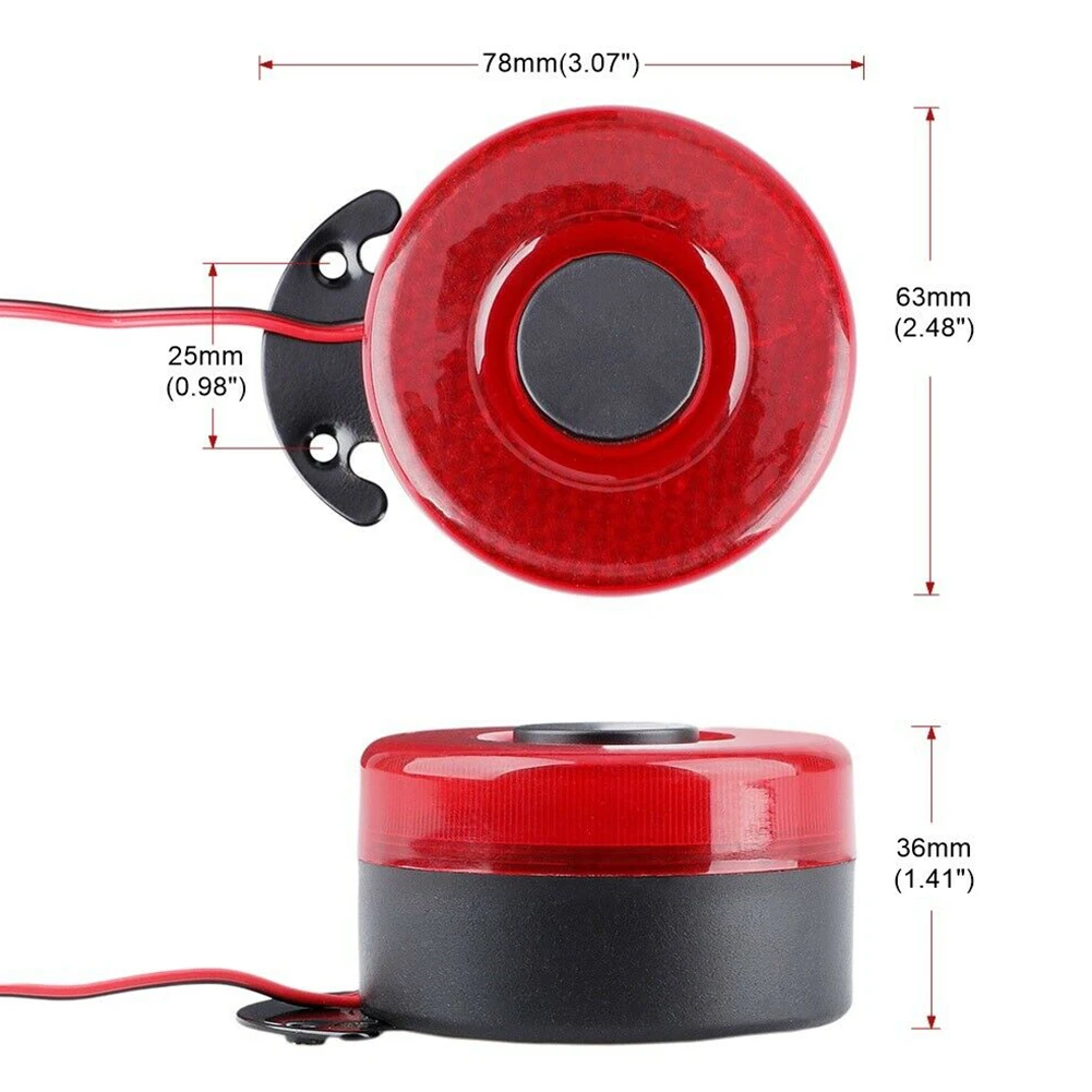 Practical Useful Reversing Horn Backup Alarms 105 DB 1pcs Accessories Beep Modified Parts Plastic Red&Black Replacement