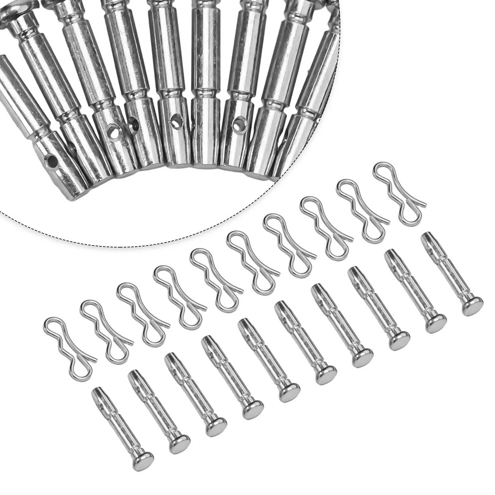 Shear Pins & Cotter Pins Set of 20 for Snowblowers OEM #738 04124A Suitable for Tough Conditions Reliable Metal Components