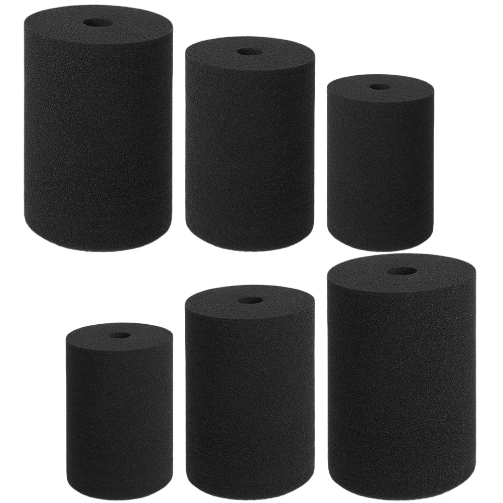 

6pcs Rotating Cup Turner Sponges 120x80x12mm 120x90x19mm 110x75x19mm Black Elastic Reusable Silicone Sponge Inserts for
