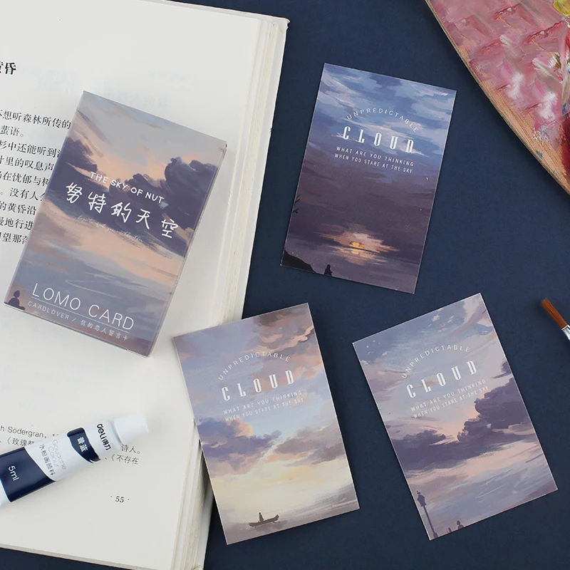 ﻿   28枚入り クリエイティブ ナッツスカイ ロモカードセット - ヴィンテージミニフォトカード 誕生日レターギフトカード