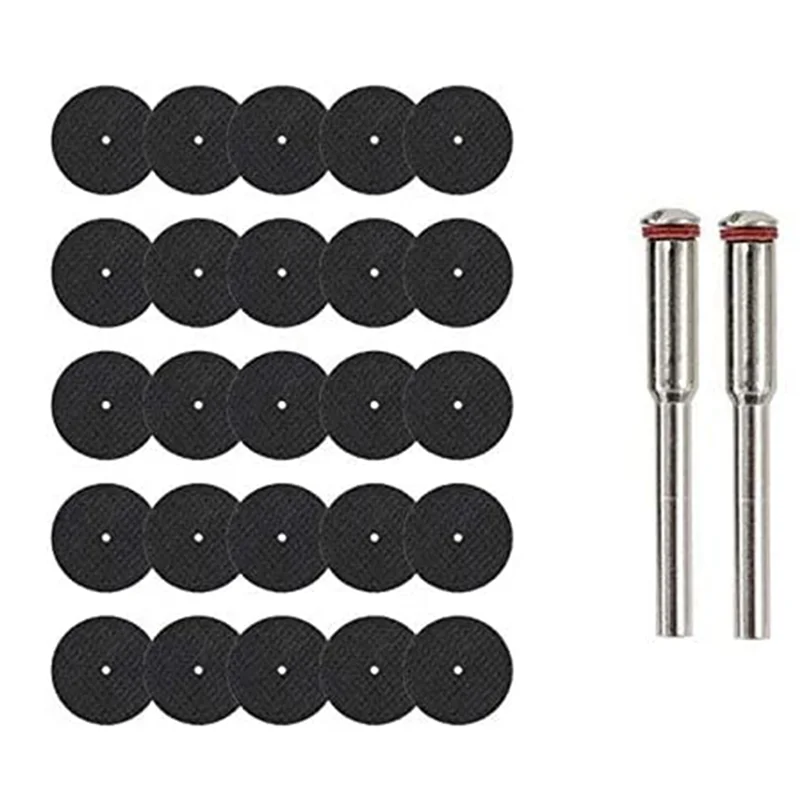 A53Q-75Pcs 32 مللي متر طحن عجلة مع مماسك للأدوات الدوارة الراتنج أسطوانة تقطيع شفرة منشار دائري صغير الروتاري قطع عجلة