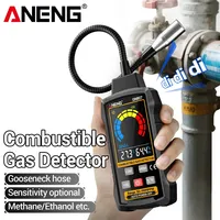 Combustible Gas Detector Alarm Digital Combustible Gas Detection ANENG GN807 50~10000PPM Methane Flammable Gas Test Tools