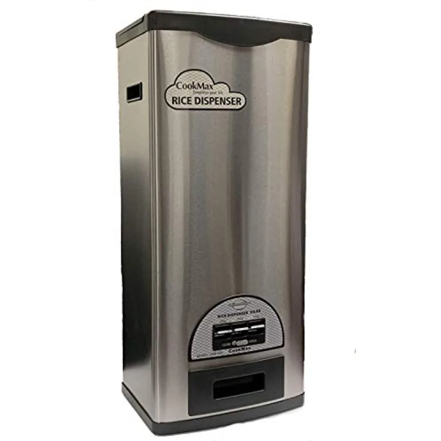 50 Pounds Stainless Steel Rice Dispenser for Kitchen Use with Large Capacity and Durable Design