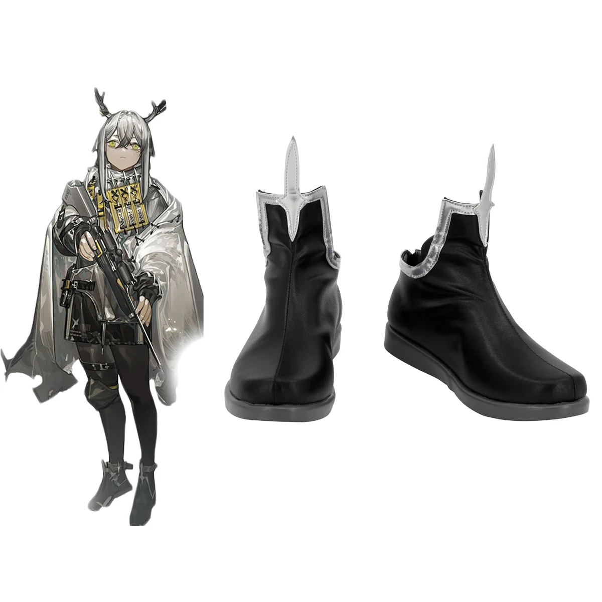 

Arknights Firewatch Cosplay Shoes Black Boots Custom Made Any Size