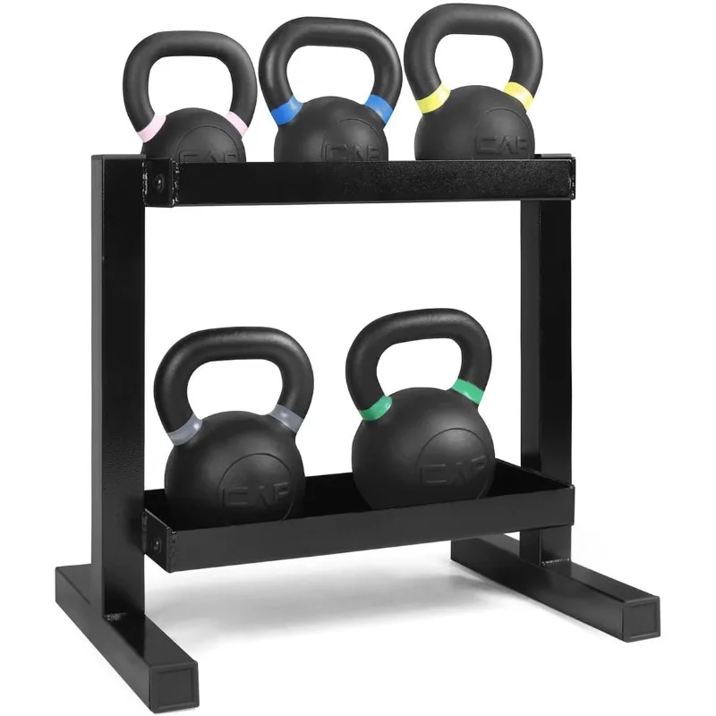 

WF Athletic Supply Powder Coated Kettlebells, Black Matte Kettlebell Weights for Strength Training, Conditioning