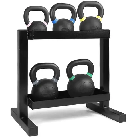 WF Athletic Supply Powder Coated Kettlebells, Black Matte Kettlebell Weights for Strength Training, Conditioning