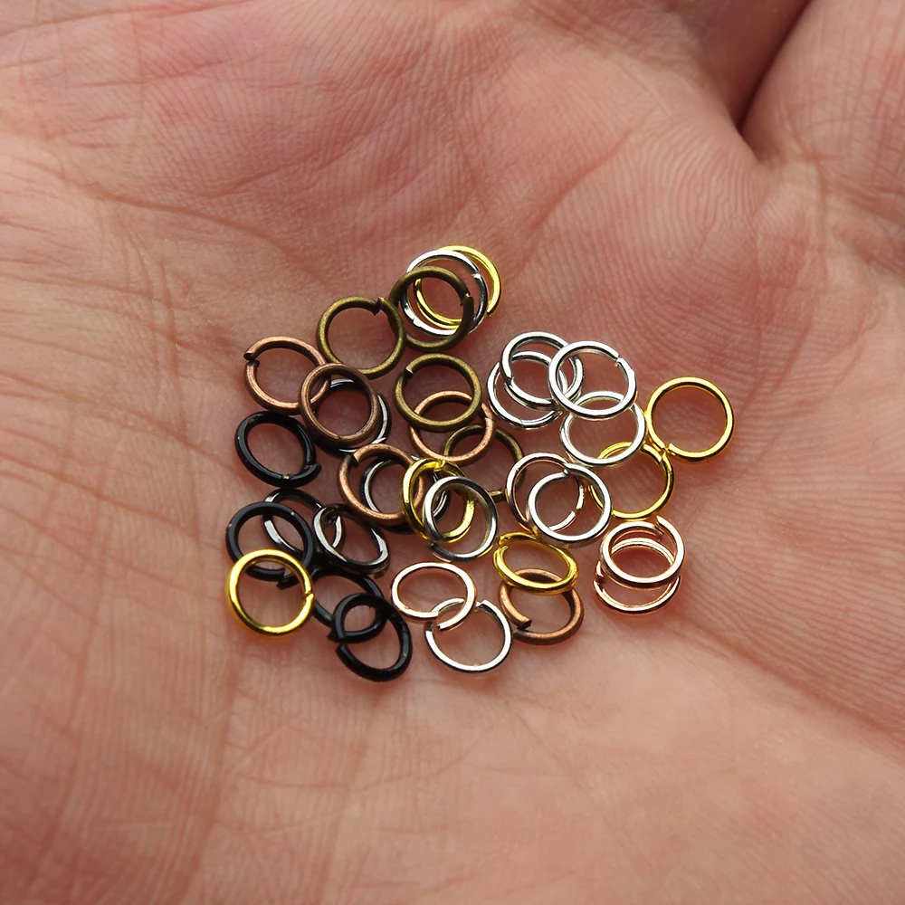 100-200pcs/Lot 4 5 6 8 10mm Open Jump Rings Split Rings Connectors For Diy Jewelry Finding Making Accessories Wholesale Supplies