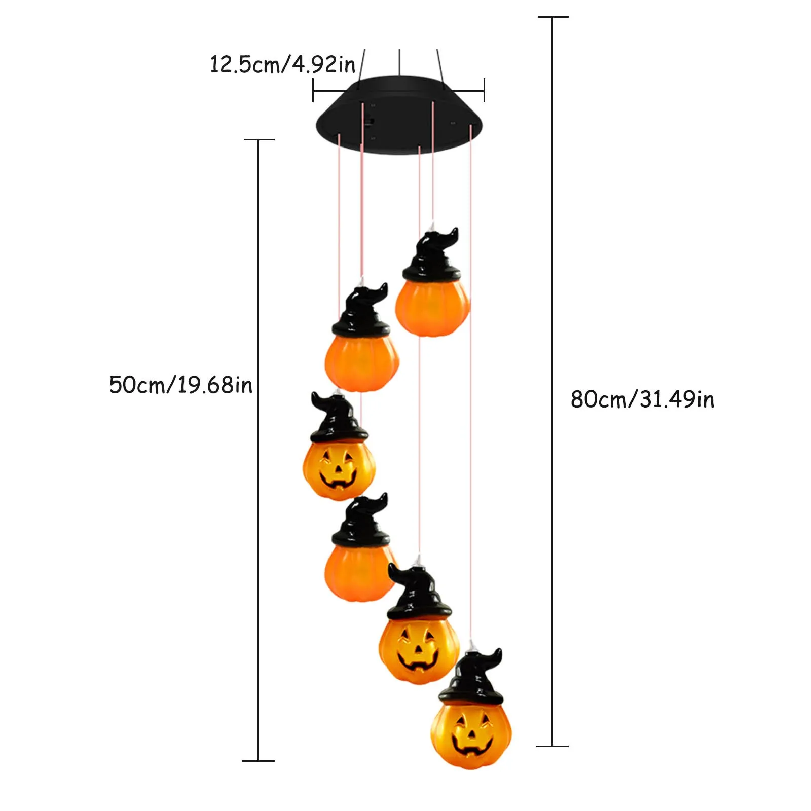 توفير الطاقة وحماية البيئة تعمل بالطاقة الشمسية أضواء شبح اليقطين للهالوين لتزيين غرفة نوم الفناء والحديقة #6