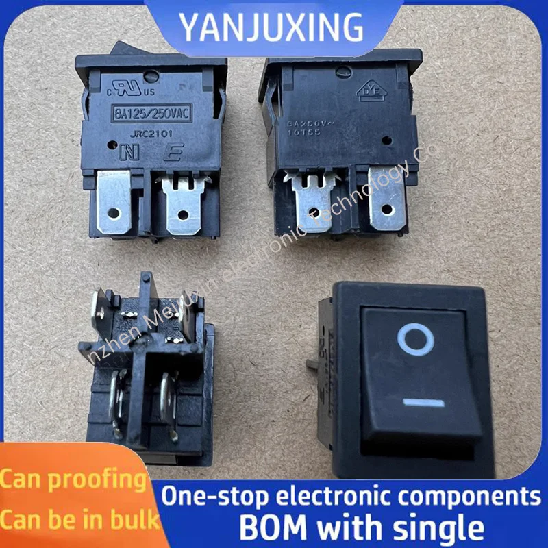 

1~5PCS/LOT JRC2101H 4-pin 2-position rocker ship-shaped switch 8A 250VAC