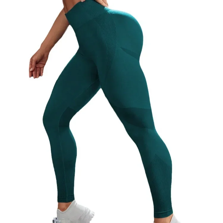 Leggings da Yoga senza cuciture da palestra per donna pantaloni da ginnastica elasticizzati a vita alta Leggings sportivi per il Fitness Leggings