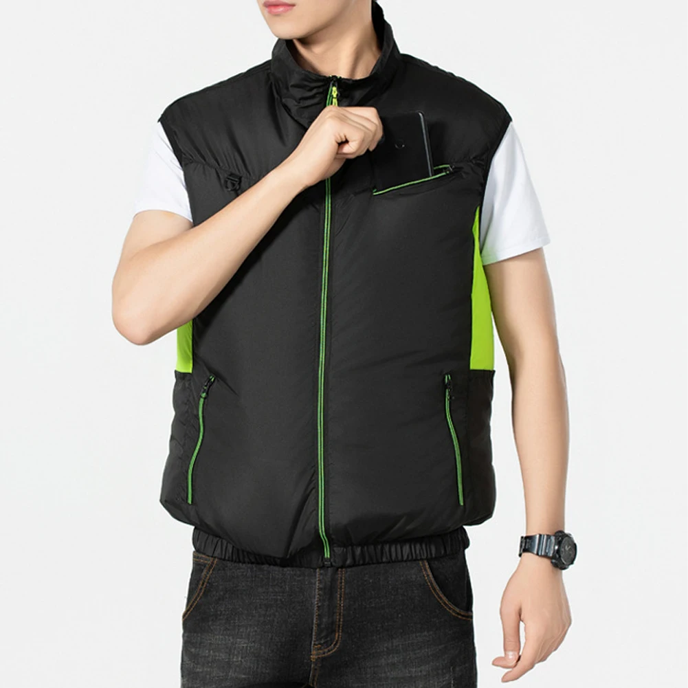 Cooling Vest Air Conditioner Clothes Breathable Sleeveless Workwear 3 Gear Wearable Cooling Fan Vest for Outdoor Hot Weather