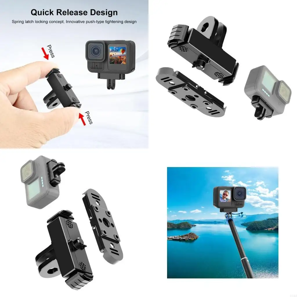

Aluminum Mounting Bracket For 12 11 9 8 Action Cameras Quick Detach H8WD
