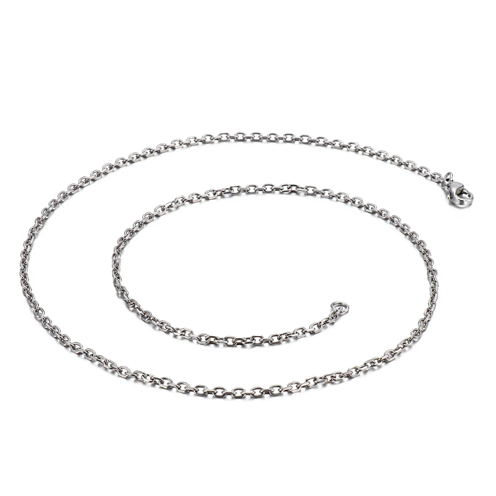 Fongten Minimalist Stainless Steel O Chain Trendy Collarbone Chain Men's Necklace Fashion Jewelry Banquet Gifts
