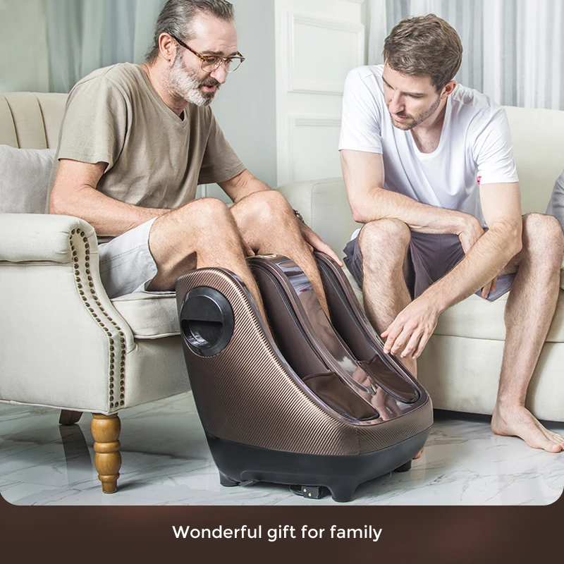 Electric Calf and Foot Massager Leg Air Compression Shiatsu Kneading Rolling Massage Machine With Heating