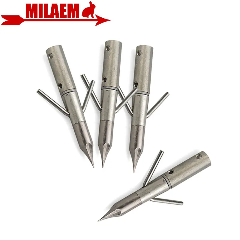 

3/6/12pcs Archery Fishing Arrowhead Stainless Steel Broadhead Rotated Wing For OD 8mm Fishing Arrows Hunting Accessories