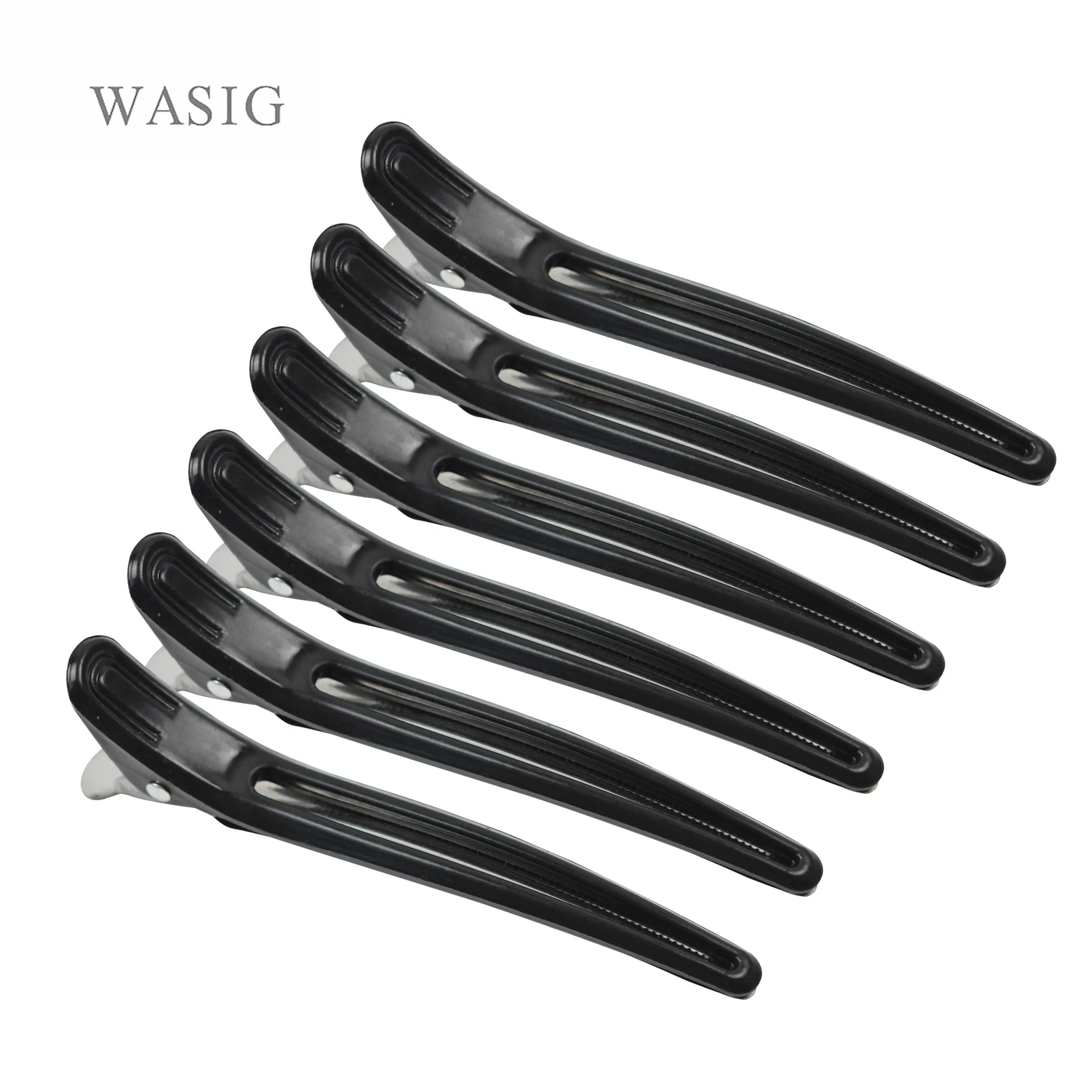 12PCS Hairdressing Section Clamps Hair Clips Alloy Plastic Pro Hairdressing Hairpins Cutting Salon Hair Styling Tools