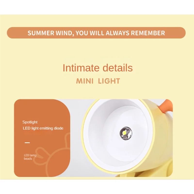 ABZV-Mini Night Light LED Adjustable Desk Book Light Cute Pet Light Eye Protection Table Lamp Home Room Decor,Dog Orange