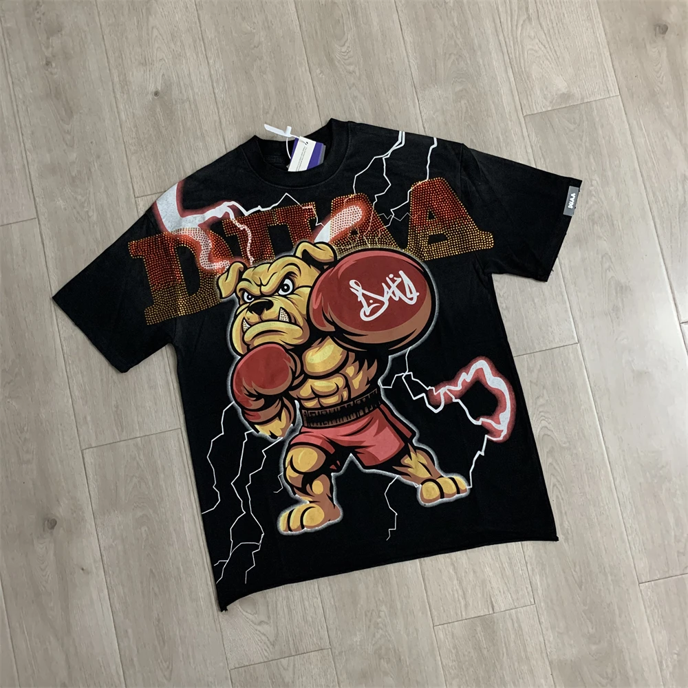 Boxing Dog Print DUAA T-Shirts Men Women High Quality 2026 Summer Style Tee T Shirt