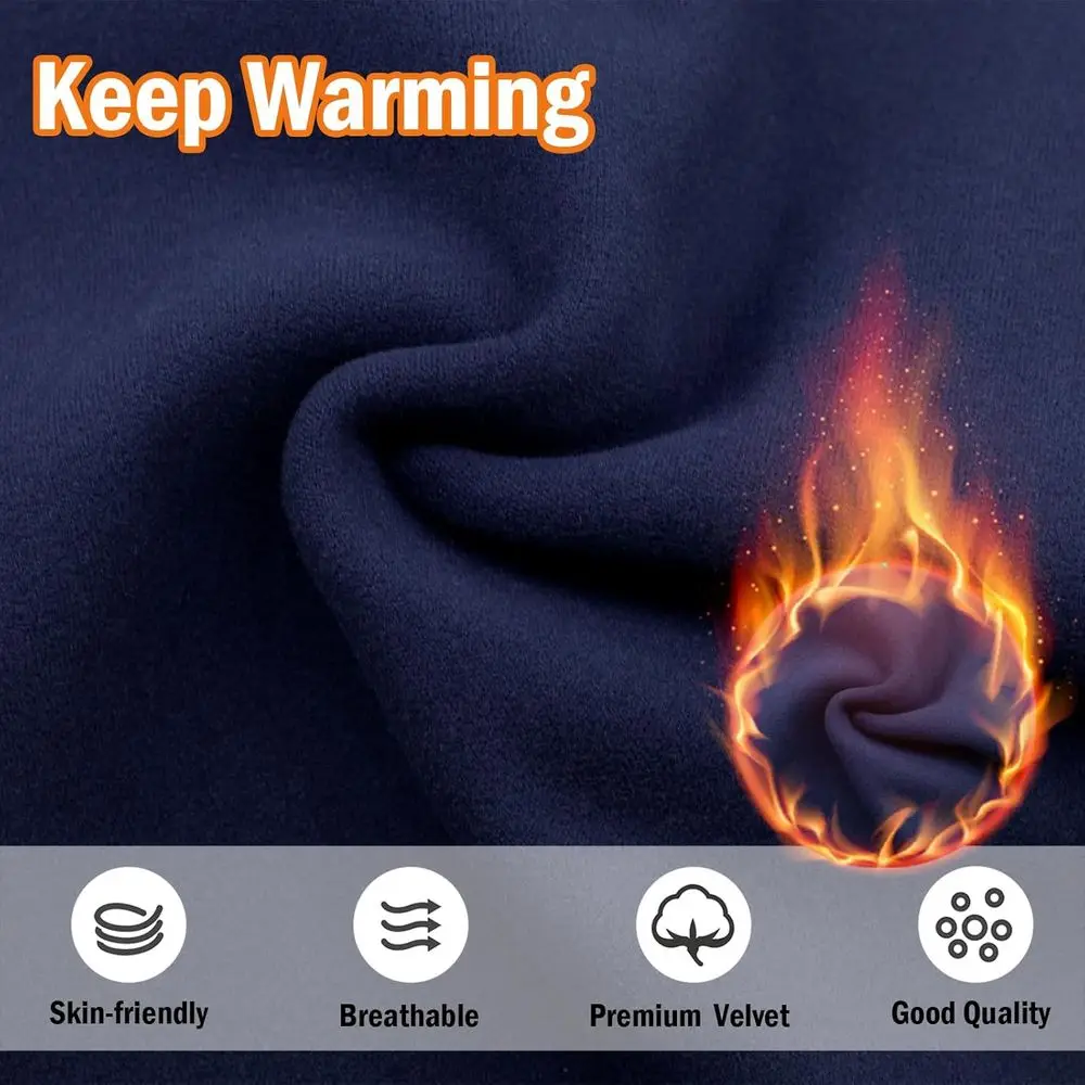 GoxRunx Winter-Halsmanschette, wärmer, weiche Fleece-Gesichtsbedeckung, winddicht, Gesichtsschal für kaltes Wetter, zum Skifahren, Wandern, Männer und Frauen