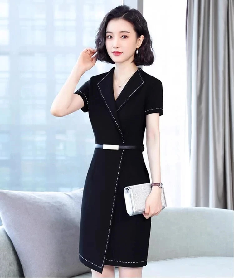 new spring autumn summer office lady fashion casual plus size brand female women girls dress