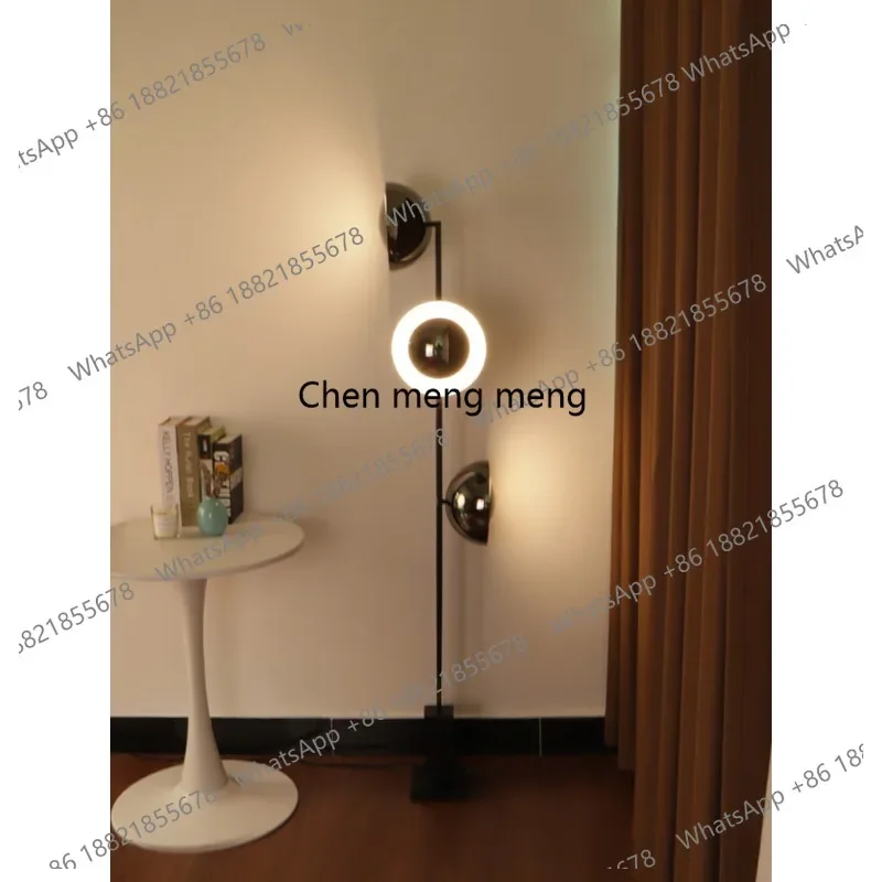 Living room three-head floor lamp piano hotel marble designer exhibition hall light luxury