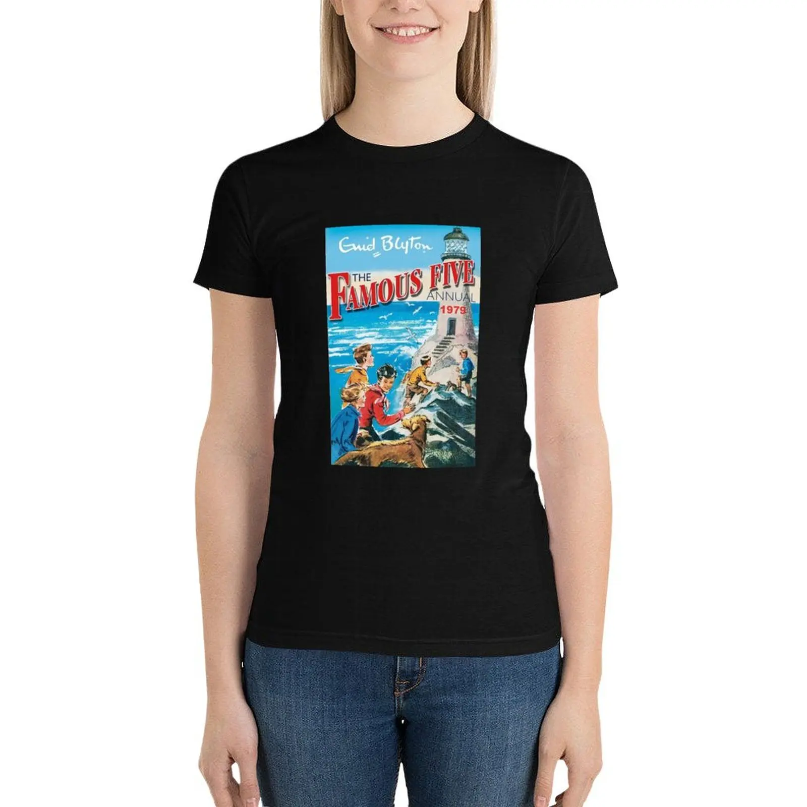 

The Famous Five by Enid Blyton T-Shirt tops Female clothing Short sleeve tee Aesthetic clothing Women t shirt