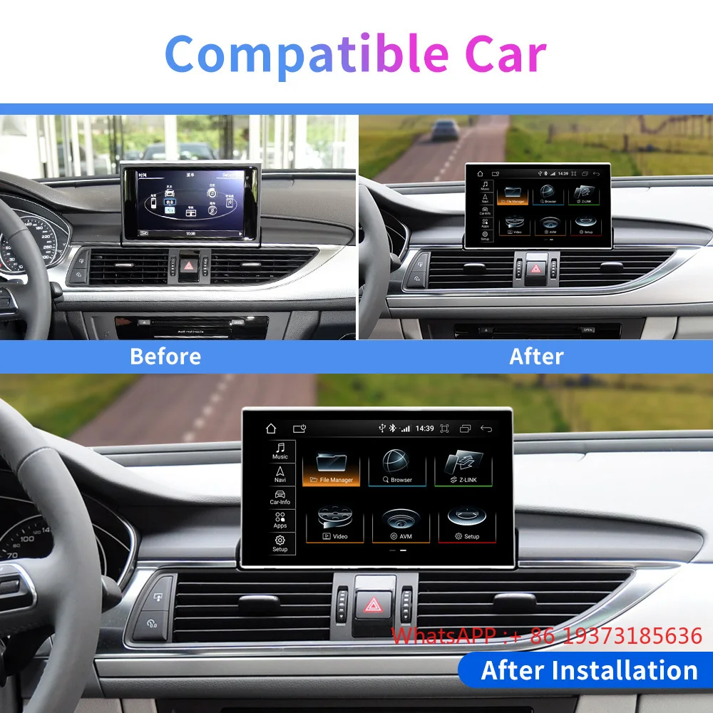 9 Inch Android Car Radio Screen For Audi A6 C7 A7 2012-2018 GPS Navi Stereo IPS Touch Carplay Audio Player