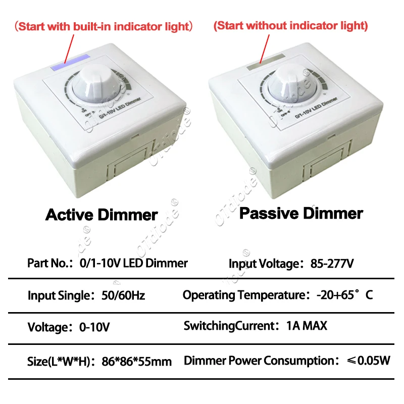 LED Dimming Switch DC 0-10V Knob Regulator Adjustable Controller AC110V/220V DIY for Bulb Lighting Lamp Dimming Driver Equipment