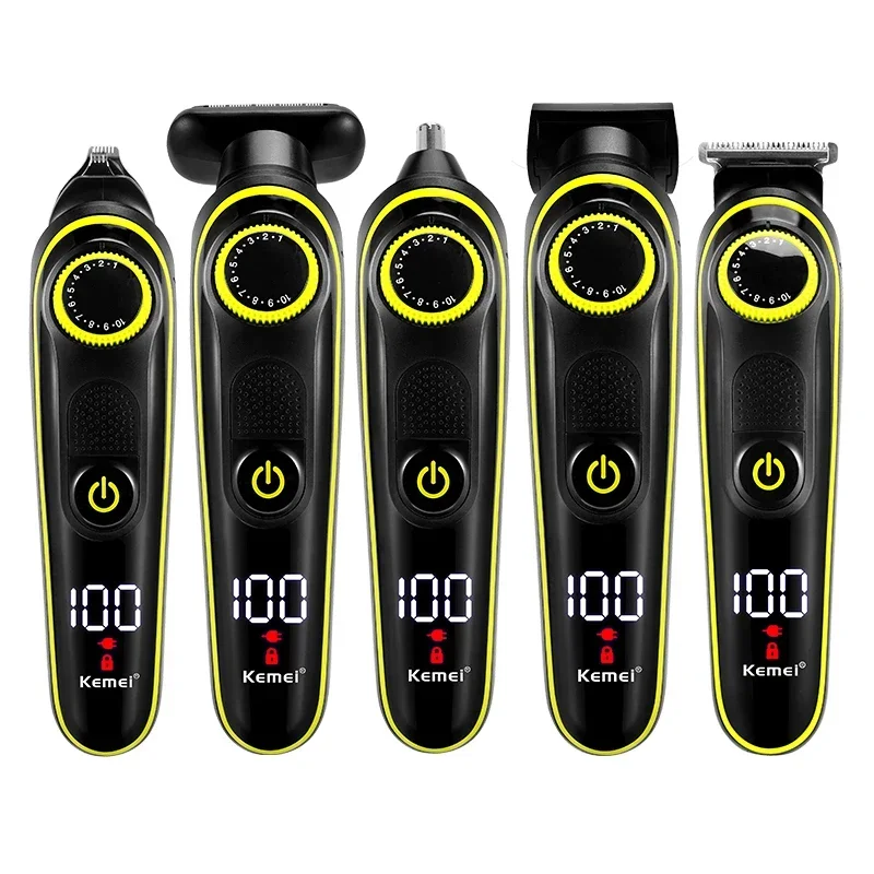 Электрическая машинка для стрижки волос, многофункциональный мужской триммер, электробритва, мужская бритва, триммер для носа KM-696, машинка для стрижки волос Kewpie, винтажная t