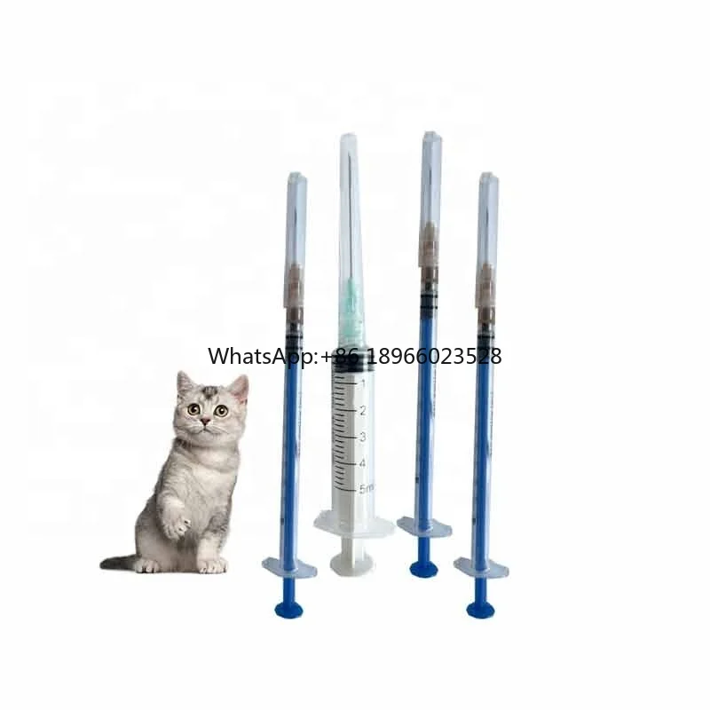 Factory Price Medical Sterile Disposable veterinary syringe with injection needle For Animal Hospital